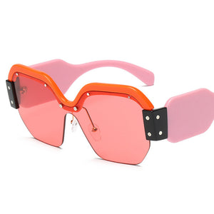 Women pink sunglasses