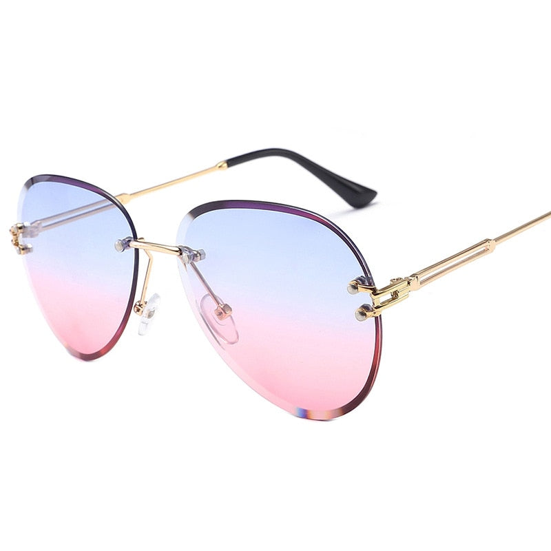 Women blue-pink sunglasses